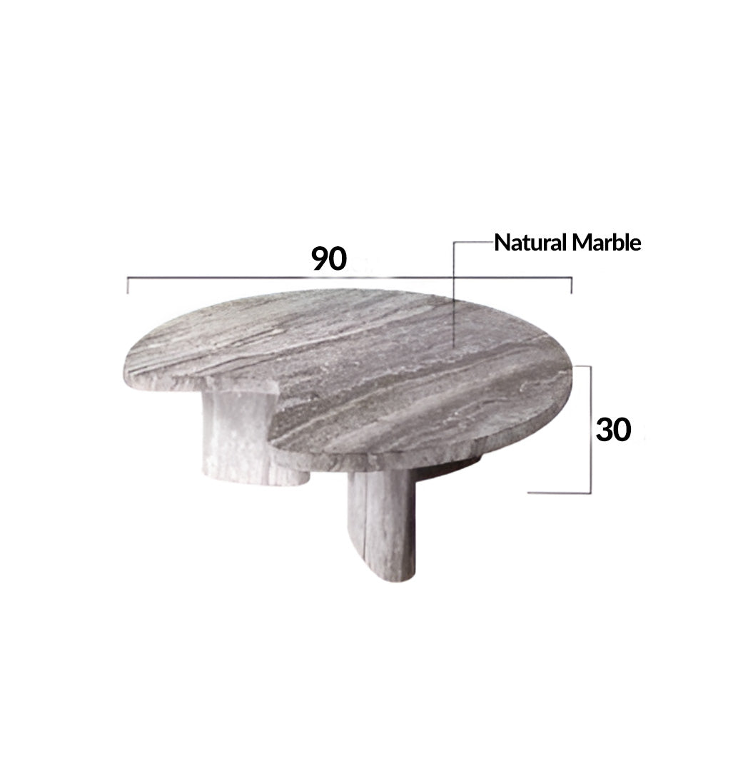 Geometric Marble Coffee Table Set for Modern Living Rooms