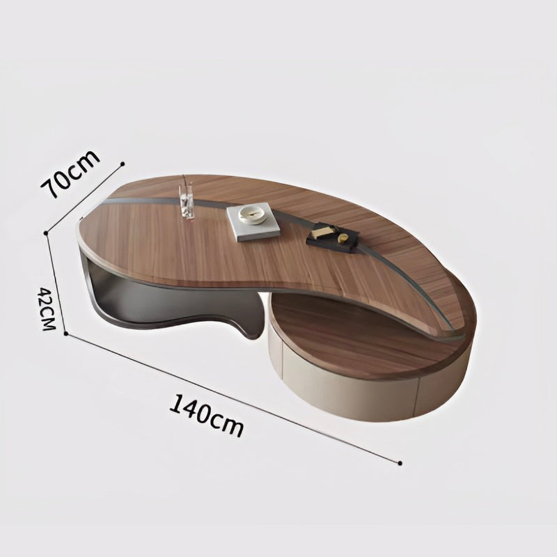 Storage Ready Wooden Coffee Table Modern Luxury Nordic Centerpiece for Home