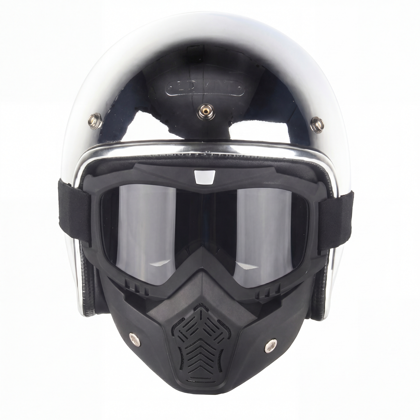 High Gloss Mirror Finish Silver Chrome Helmet for Bold Riders