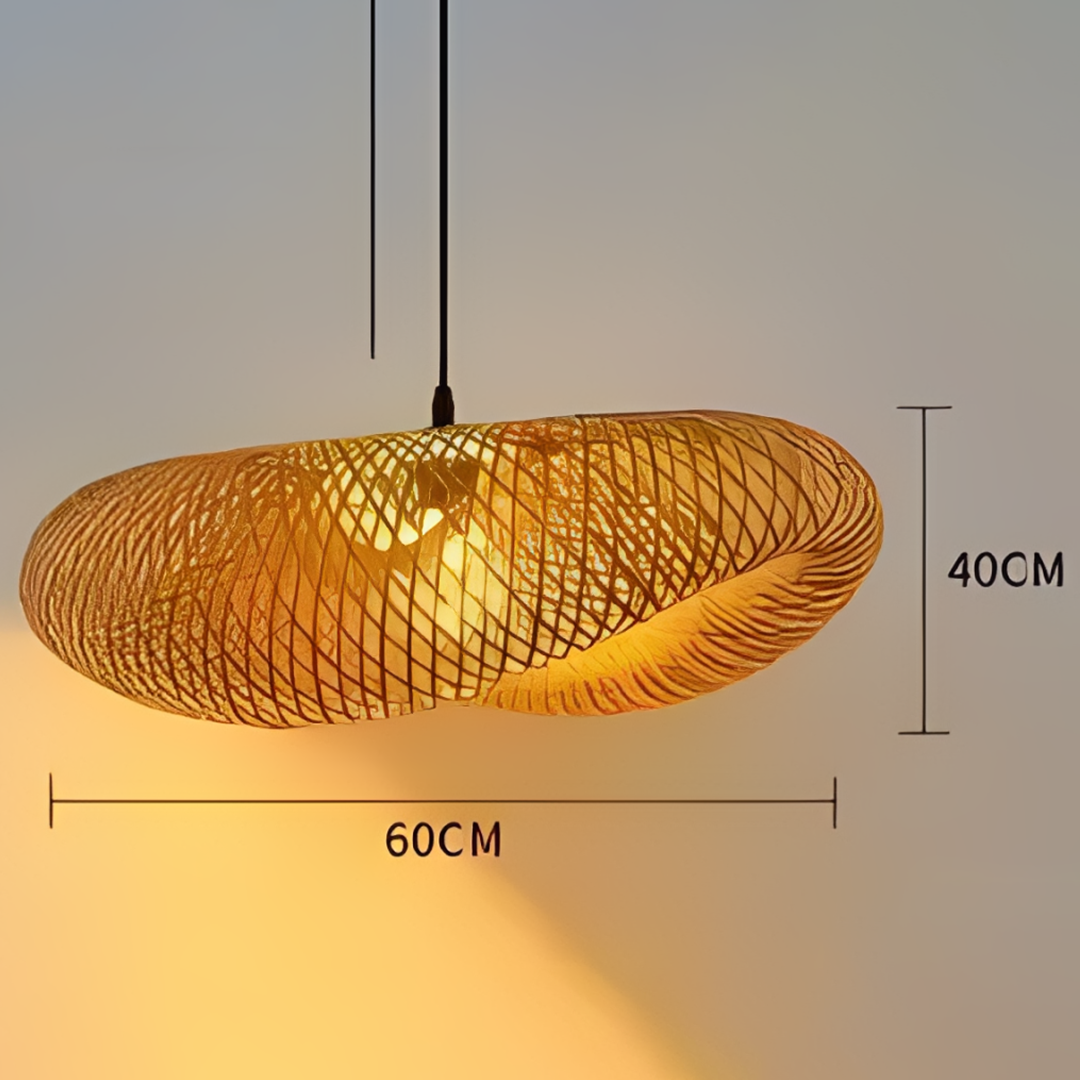 Handmade Bamboo Chandelier 40–80cm Hanging Lamp for Dining & Living Rooms