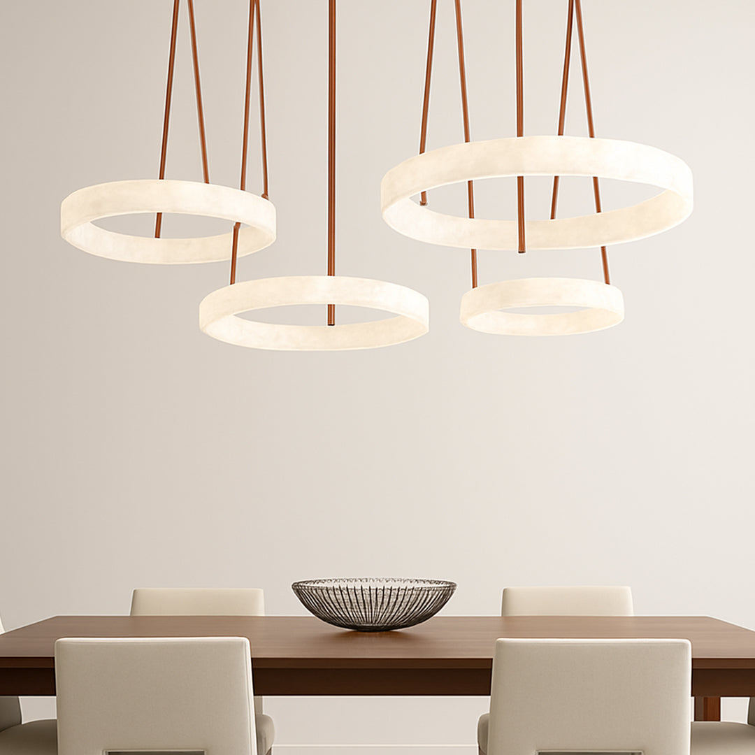 Best Copper, Leather & Marble Pendant Light for Luxury Living Rooms