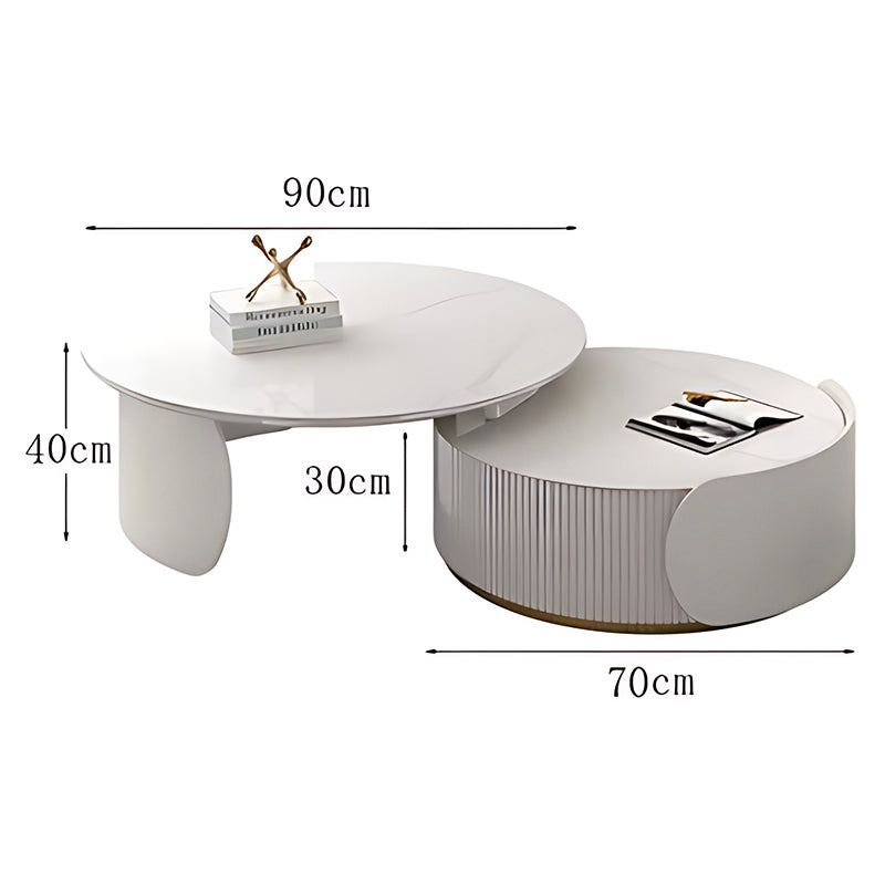 Luxury Marble Coffee Table – Unique Round Nordic Style Mesas for Living Room Décor