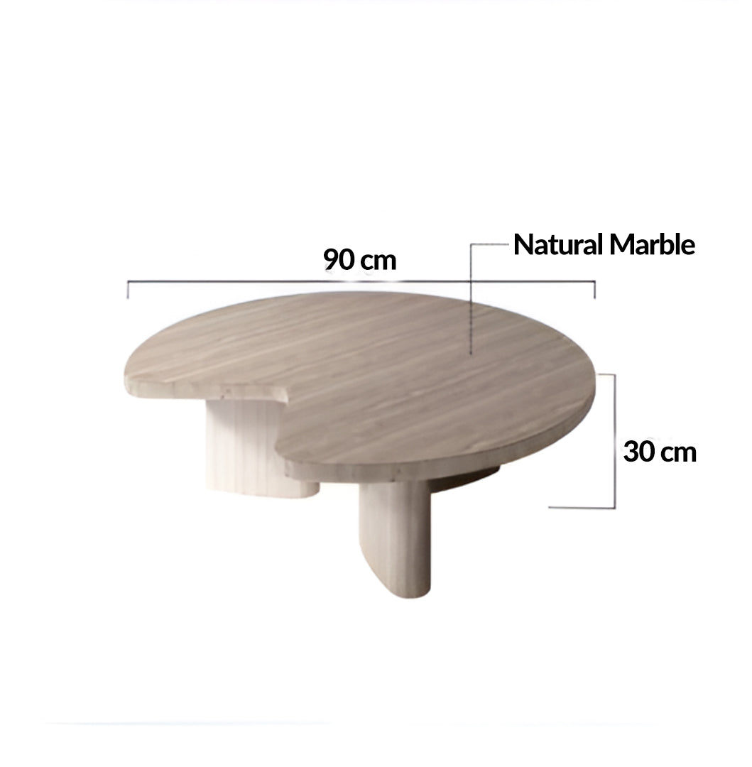 Geometric Marble Coffee Table Set for Modern Living Rooms
