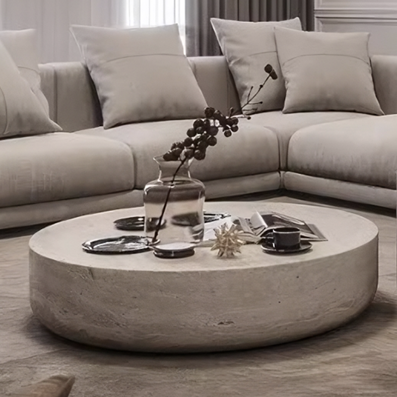 Unique Modern Round Coffee Table Clear Japanese Inspired Design for Stylish Interiors