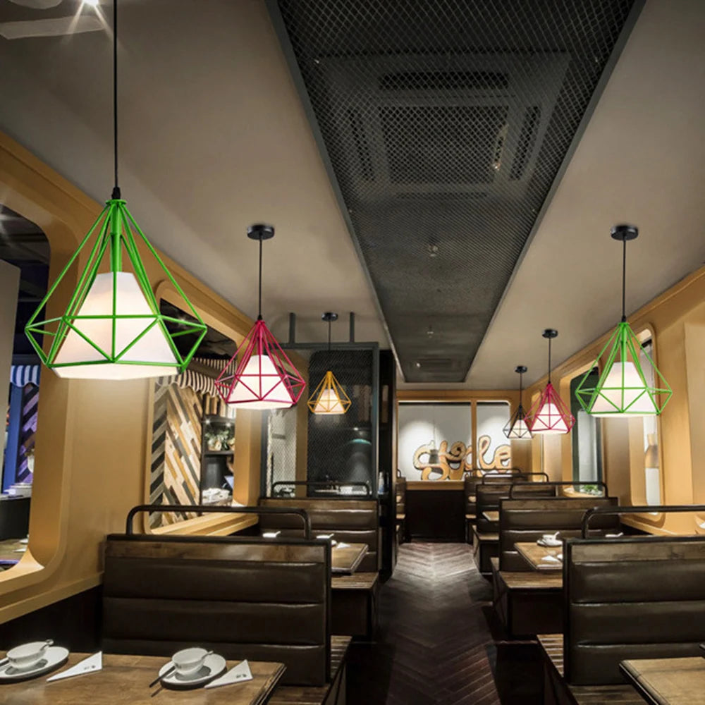 Diamond Cage Pendant Lamps Elevate Your Kitchen & Dining Room