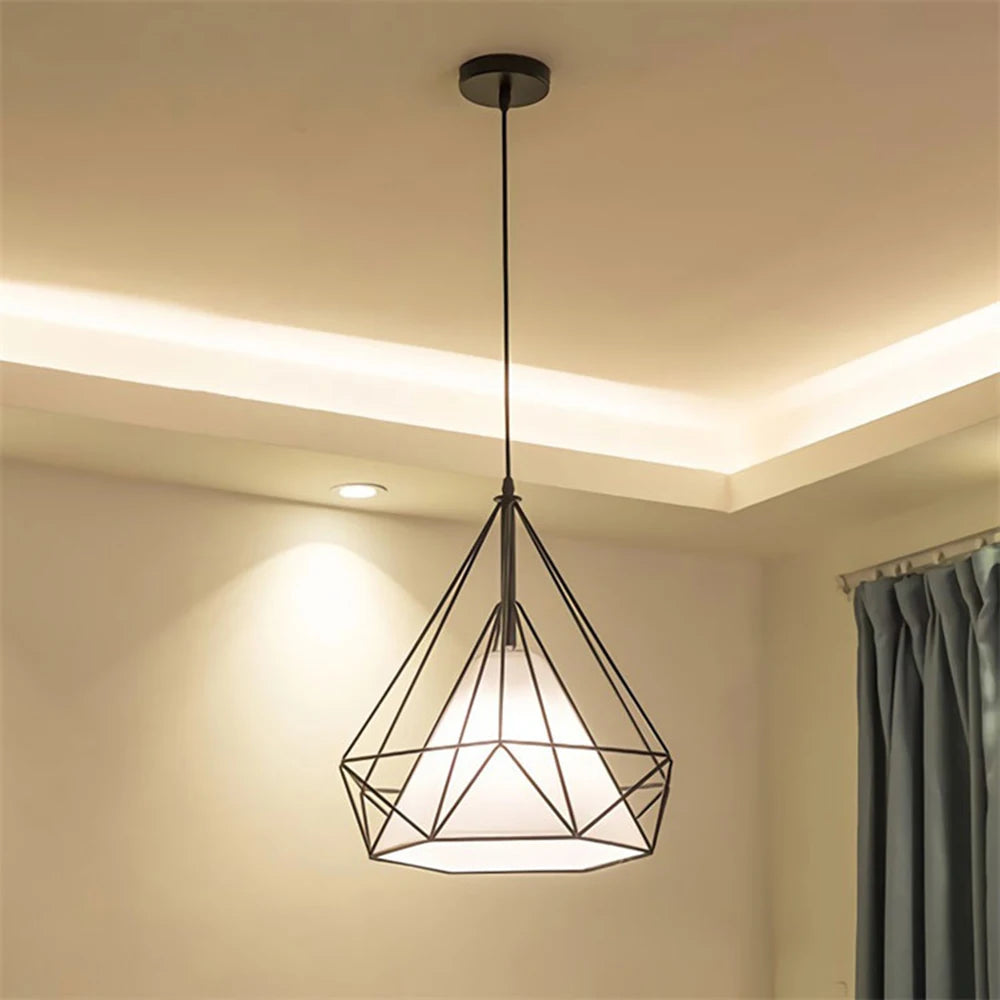 Diamond Cage Pendant Lamps Elevate Your Kitchen & Dining Room