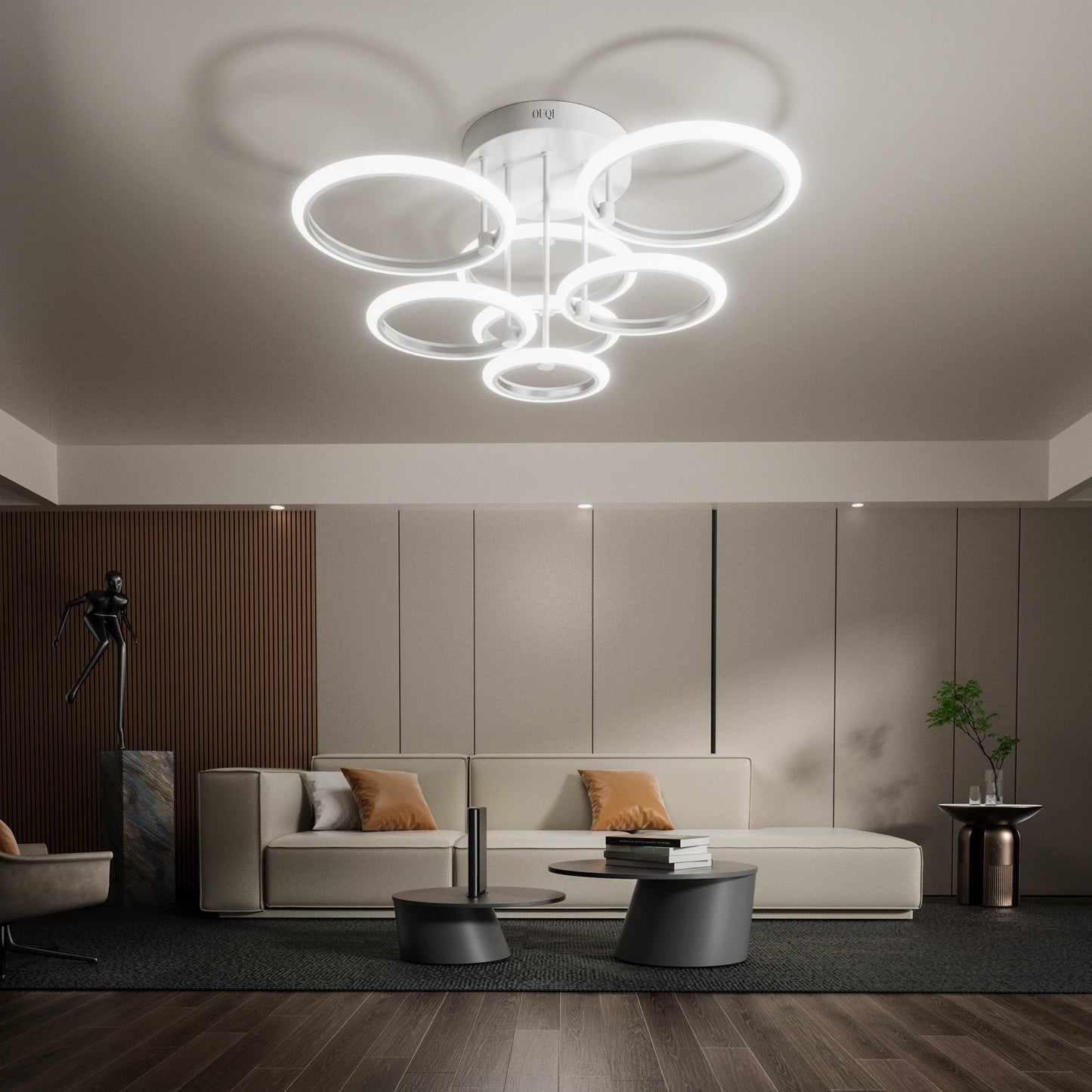 Sleek & Modern LED Ring Chandeliers Redefine Your Ceiling