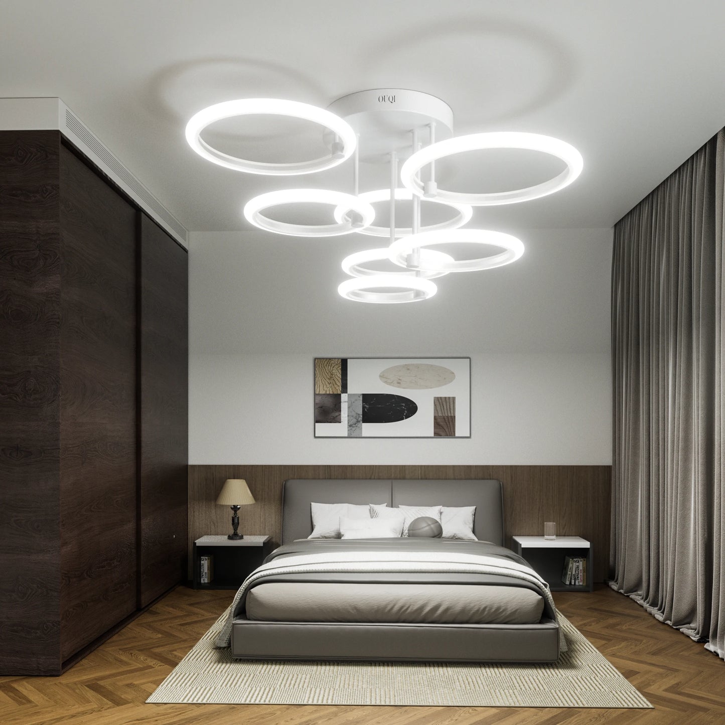Sleek & Modern LED Ring Chandeliers Redefine Your Ceiling