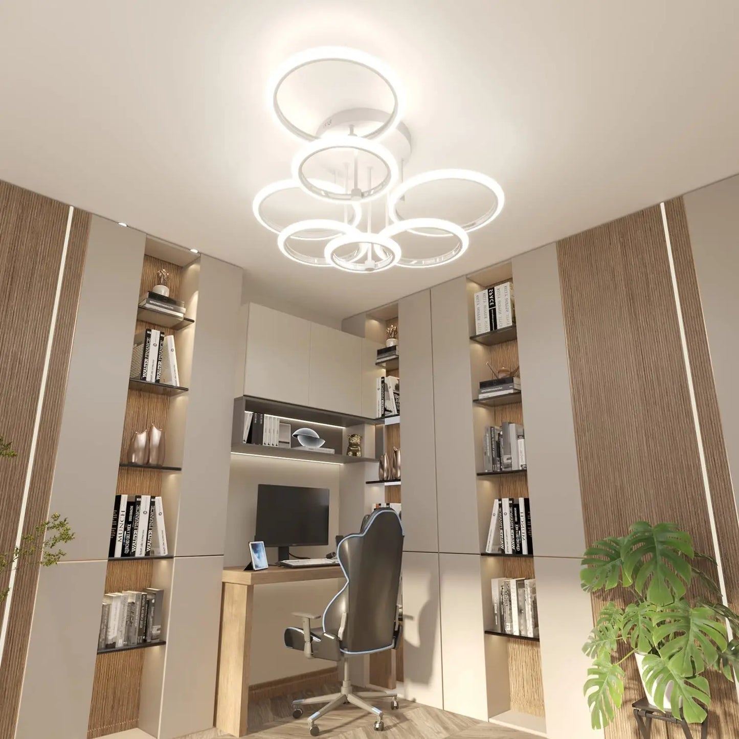 Sleek & Modern LED Ring Chandeliers Redefine Your Ceiling