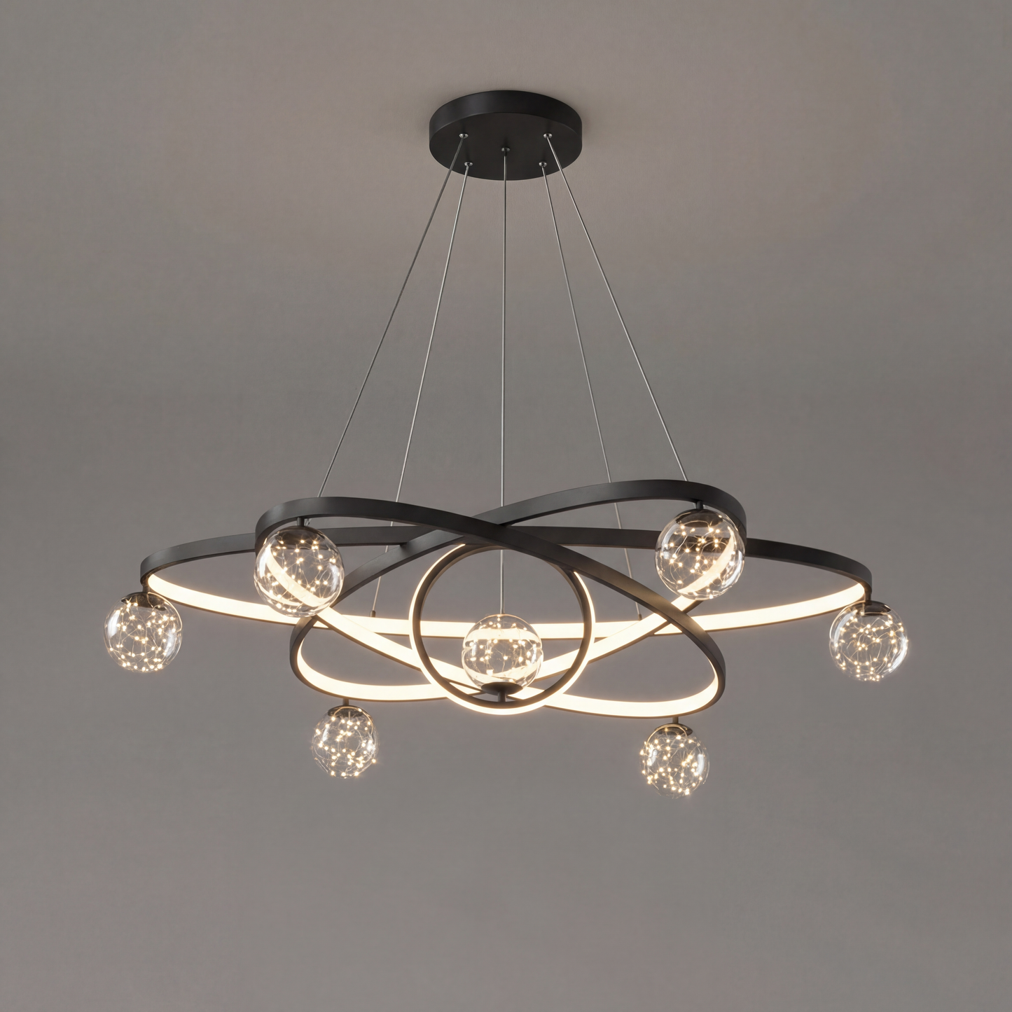 Minimalist LED Ceiling Chandelier for Living Room or Dining Room