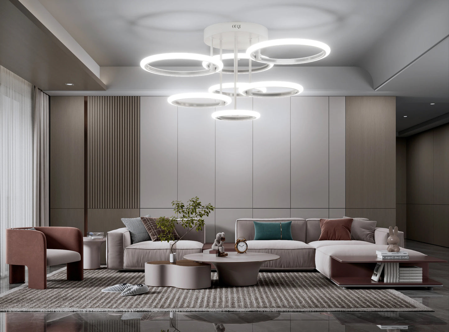 Sleek & Modern LED Ring Chandeliers Redefine Your Ceiling