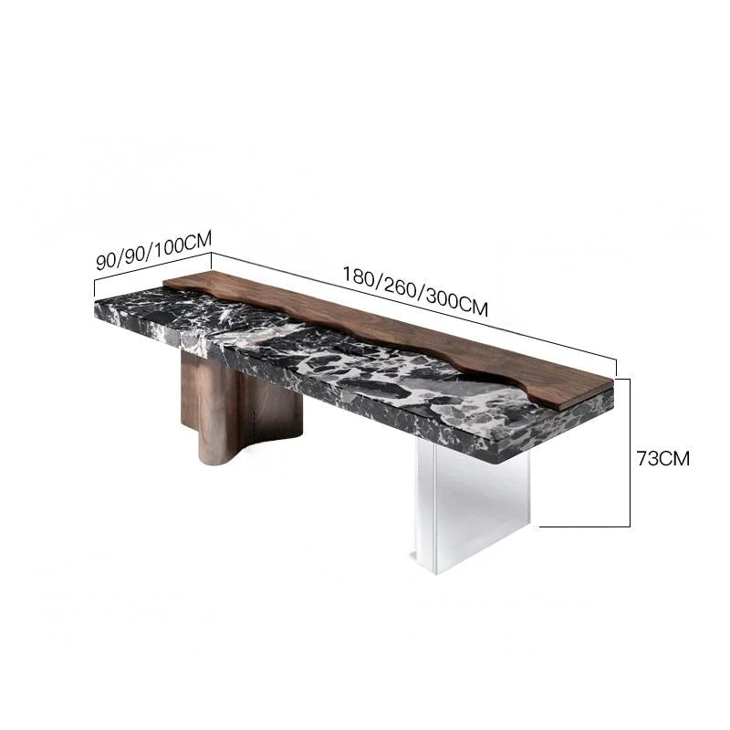 Handcrafted Floating Tea Table with Natural Stone Texture Perfect For Modern Design