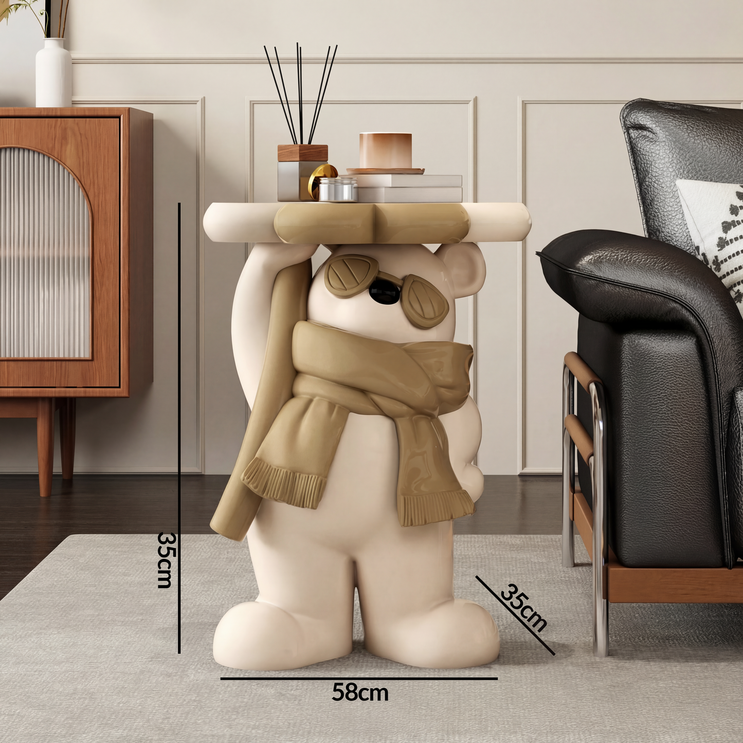 Nordic Style Bear Coffee Table for Living Room & Bedroom