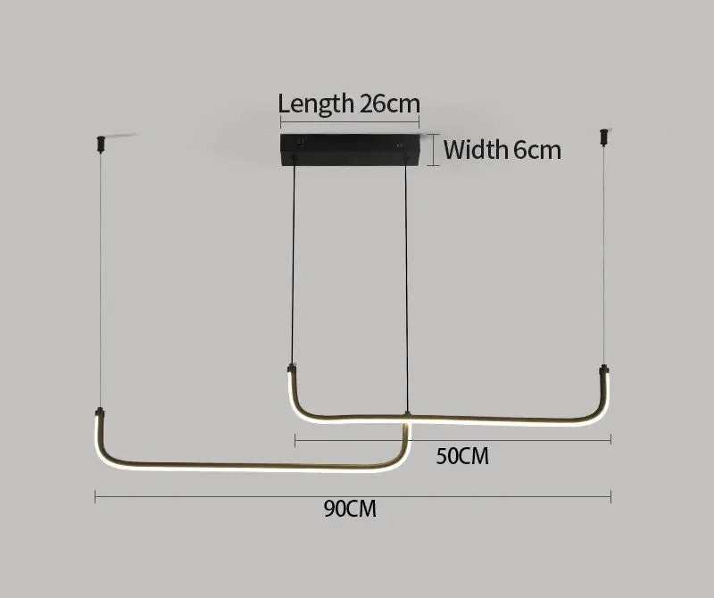 Modern Aluminum LED Chandelier Elegant Pendant Lamp for Dining & Living Rooms