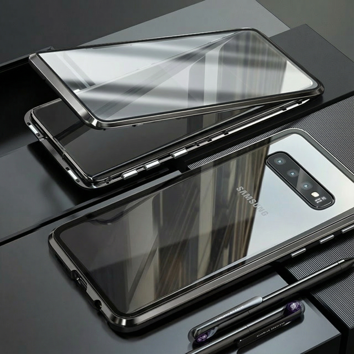 Magnetic Double Sided Case Sleek, Shockproof & Stylish for Samsung Galaxy