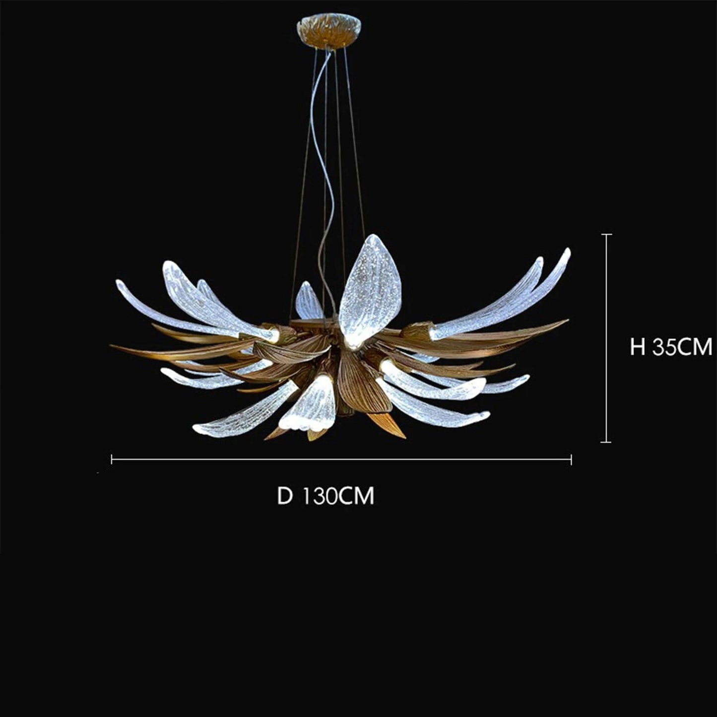 Modern Luxury Dandelion Glass Chandelier Perfect for Living Rooms & Dining Tables