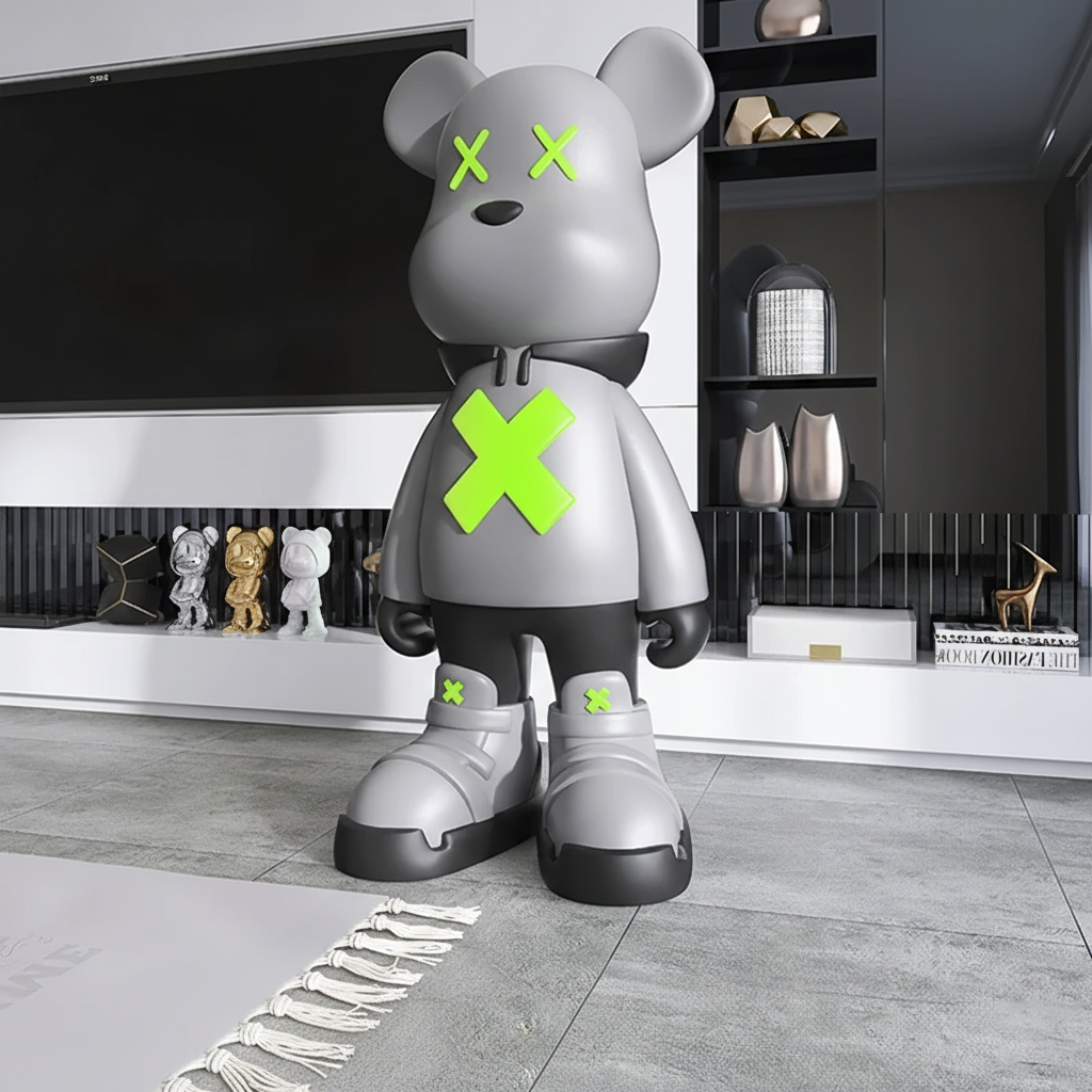 Luxury Resin Sculpture Statue of Violent Bear For Home Decoration