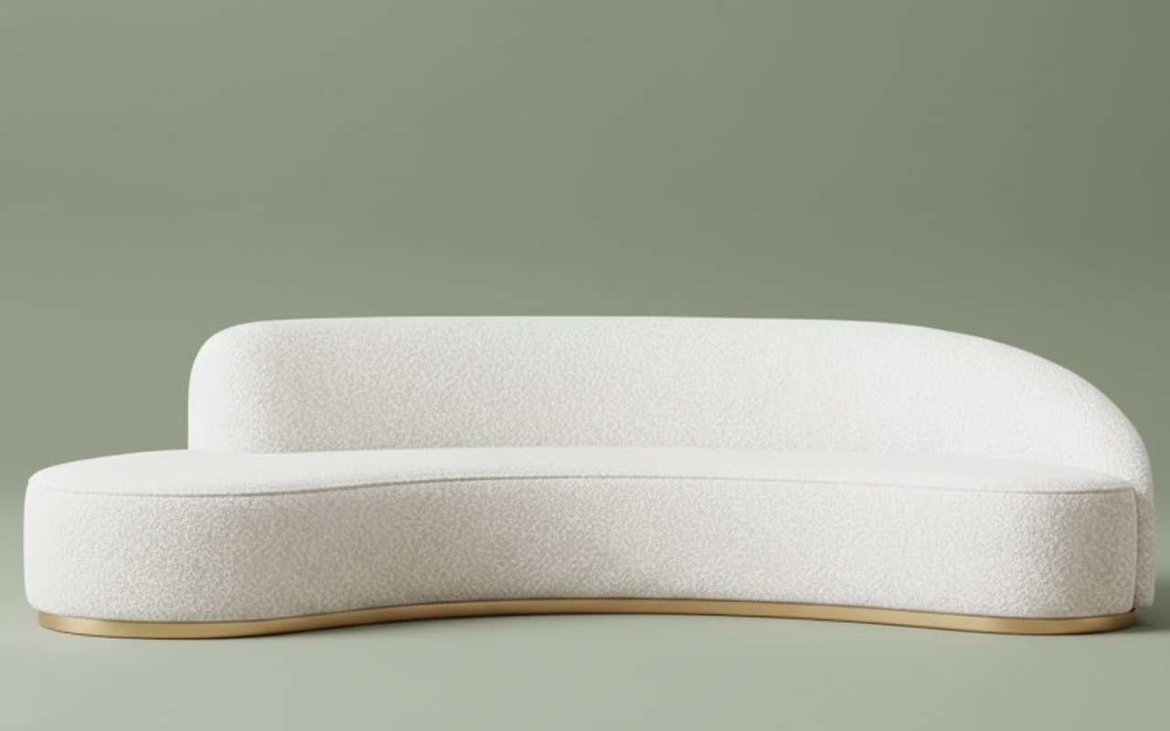 Luxury Nordic Curved Sofa for Living Room & Home Interiors