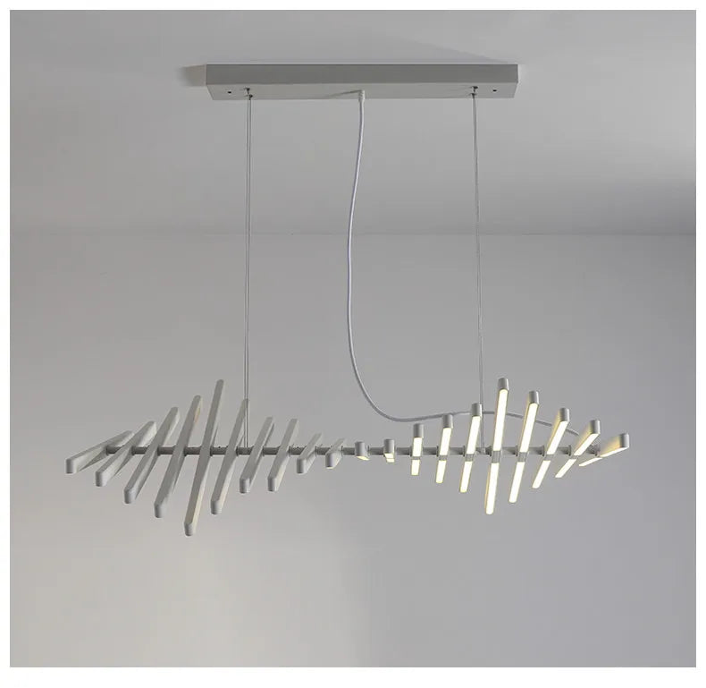 Modern Black/White LED Chandeliers Perfect for Offices & Living Rooms