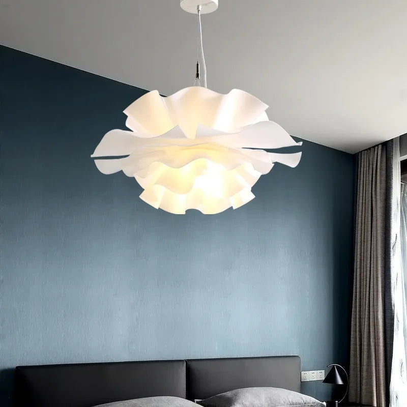 Elegant White Flower Chandelier Pendant Light for Dining & Kids Room