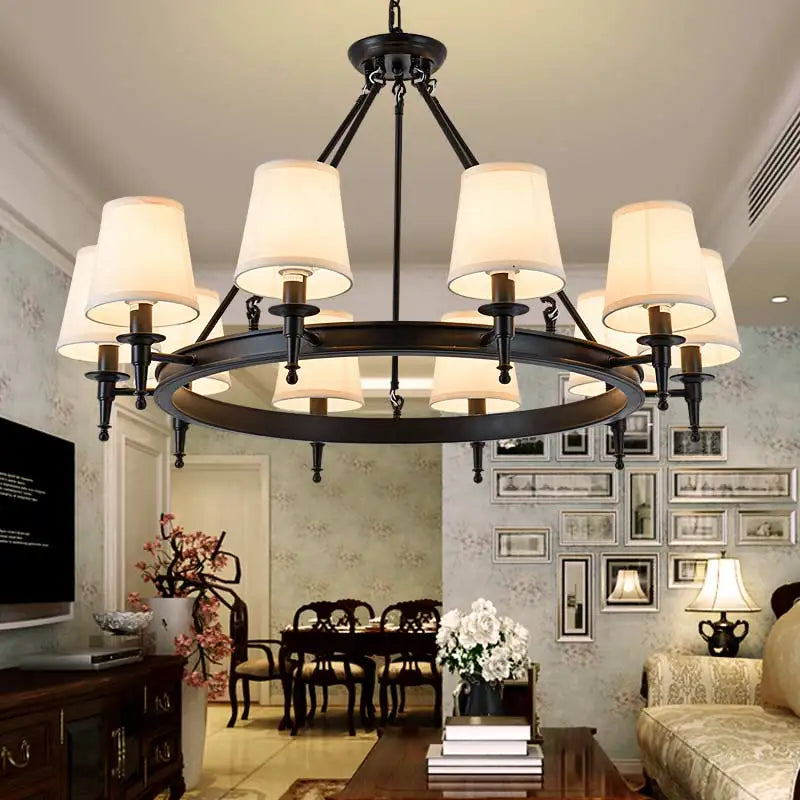 Foyer Lighting with Gorgeous Fabric Lampshades to Transform Your Home