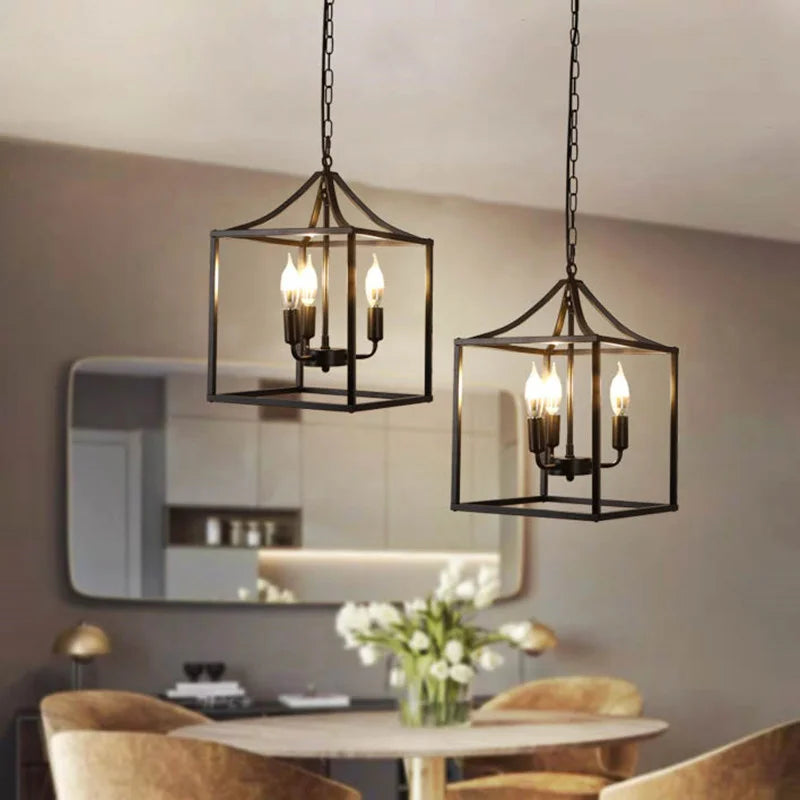 American Retro Industrial Farmhouse Chandelier for Bars, Kitchens & Dining Tables