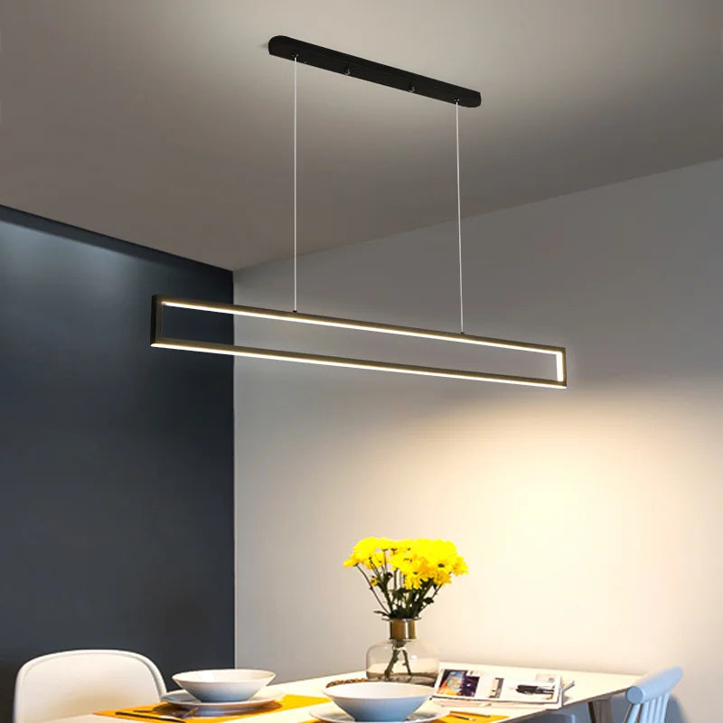 Long LED Hanging Lamps for Living Rooms & Restaurants