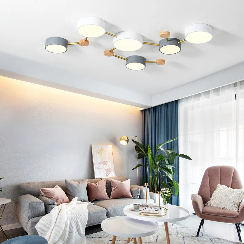Nordic Wood Ceiling Chandelier Perfect for Kids’ & Baby Rooms