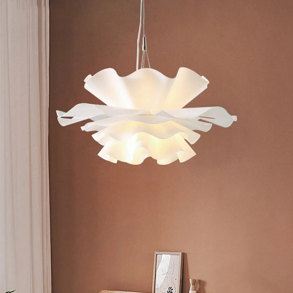 Elegant White Flower Chandelier Pendant Light for Dining & Kids Room