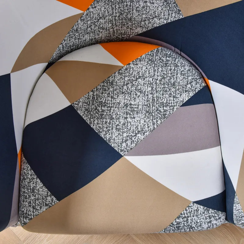 Armchair Slipcover Geometric Printed Small Sofa Covers for Bar Club Chair Cover