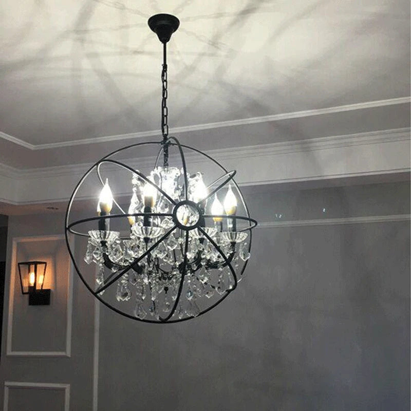 ORB Chandelier & LED Bar Light for Farmhouse Kitchen & Loft Decor