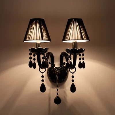 Luxury Crystal Wall Lamp with Optional Lampshade