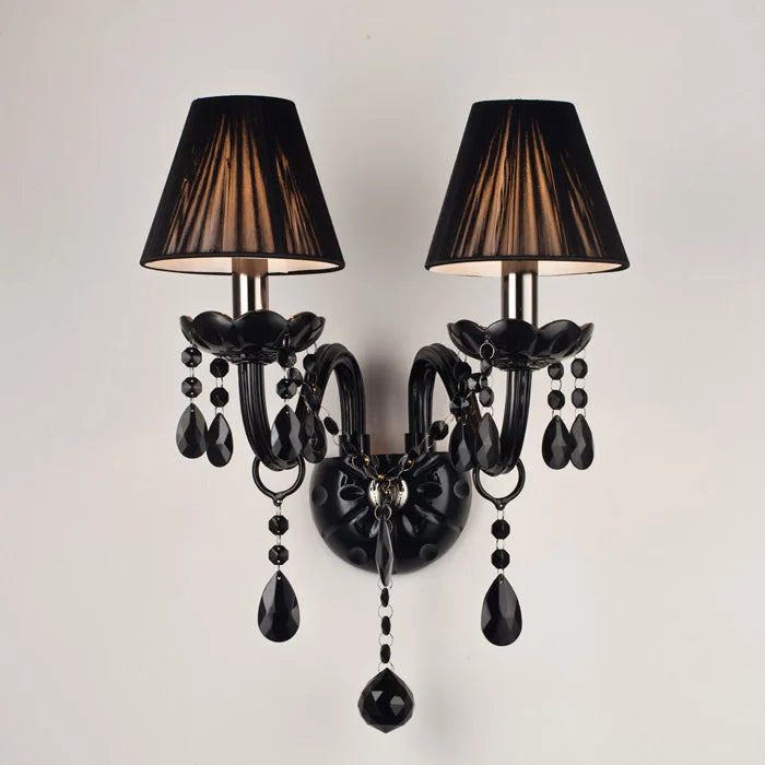 Luxury Crystal Wall Lamp with Optional Lampshade