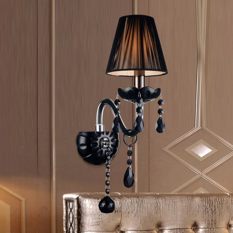 Luxury Crystal Wall Lamp with Optional Lampshade