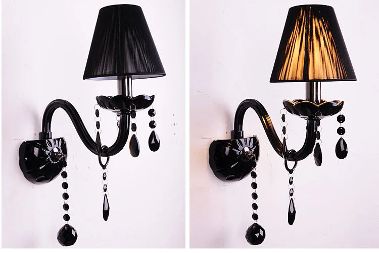 Luxury Crystal Wall Lamp with Optional Lampshade