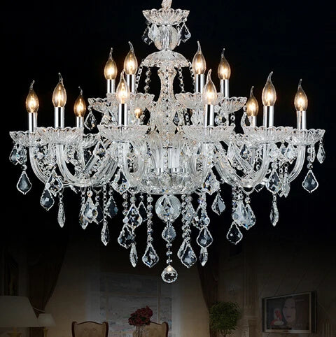 Stunning Large Crystal Chandelier Elevate Your Living Room Décor