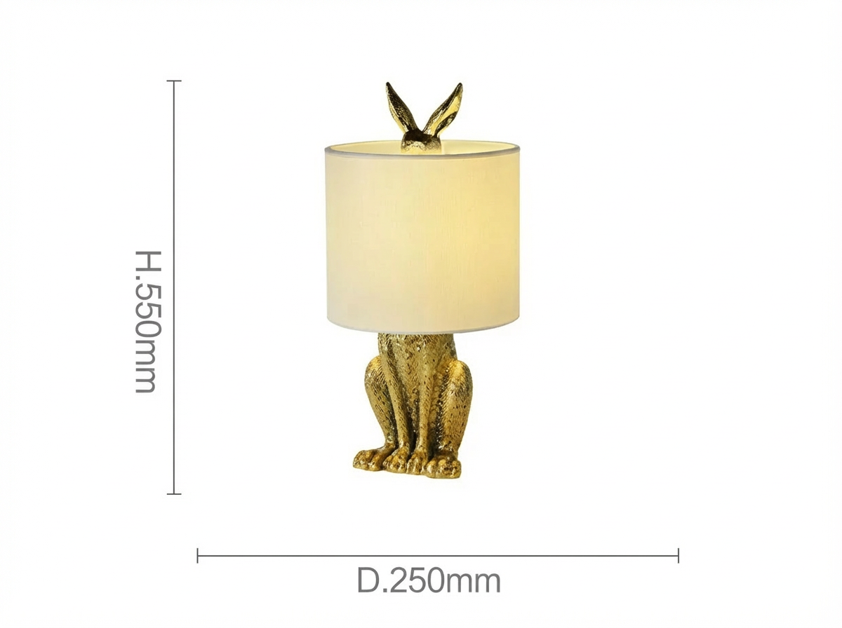 Rabbit Table Lamp for Bedroom, Kids Room & Cozy Home Decor