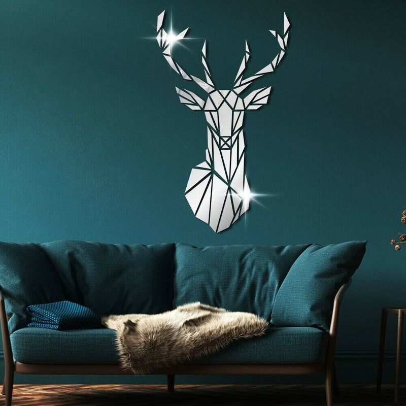 3D Luxury Wall Deer Head Sticker