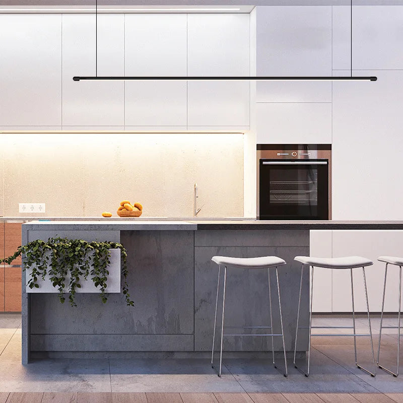 Stylish Long LED Chandelier Perfect Lighting for Restaurants, Cafes & Homes