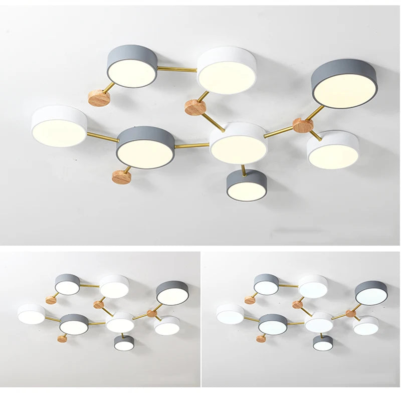 Nordic Wood Ceiling Chandelier Perfect for Kids’ & Baby Rooms