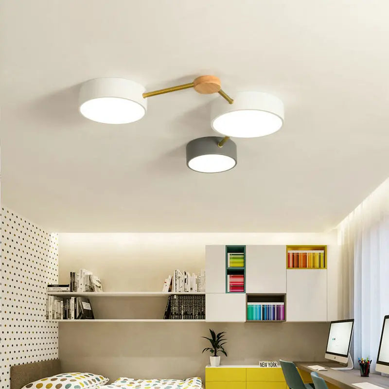 Nordic Wood Ceiling Chandelier Perfect for Kids’ & Baby Rooms