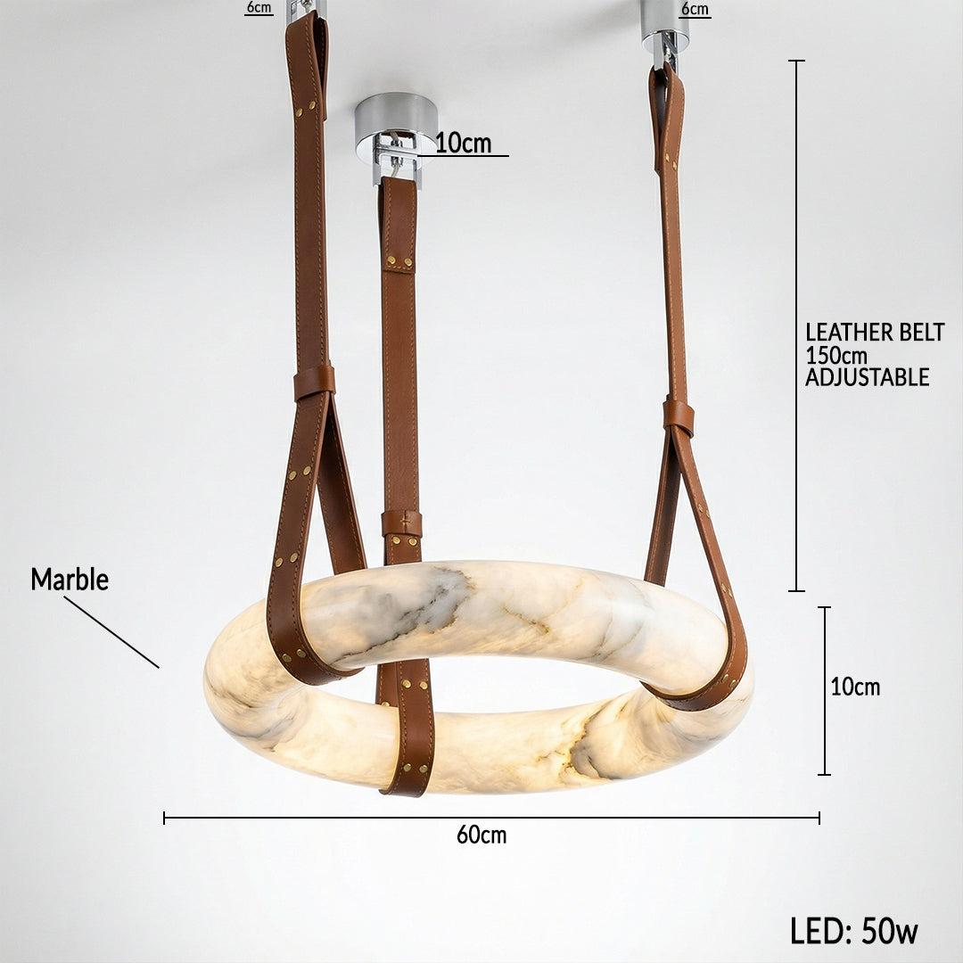 Premium Copper & Marble Pendant Light Perfect for Offices, Living Rooms & Dining Spaces