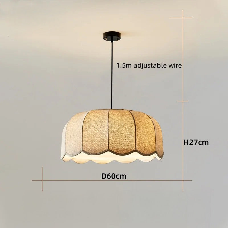 Japanese Fabric Hanging Lamp Chandelier Lighting for Bedrooms & Modern Restaurants