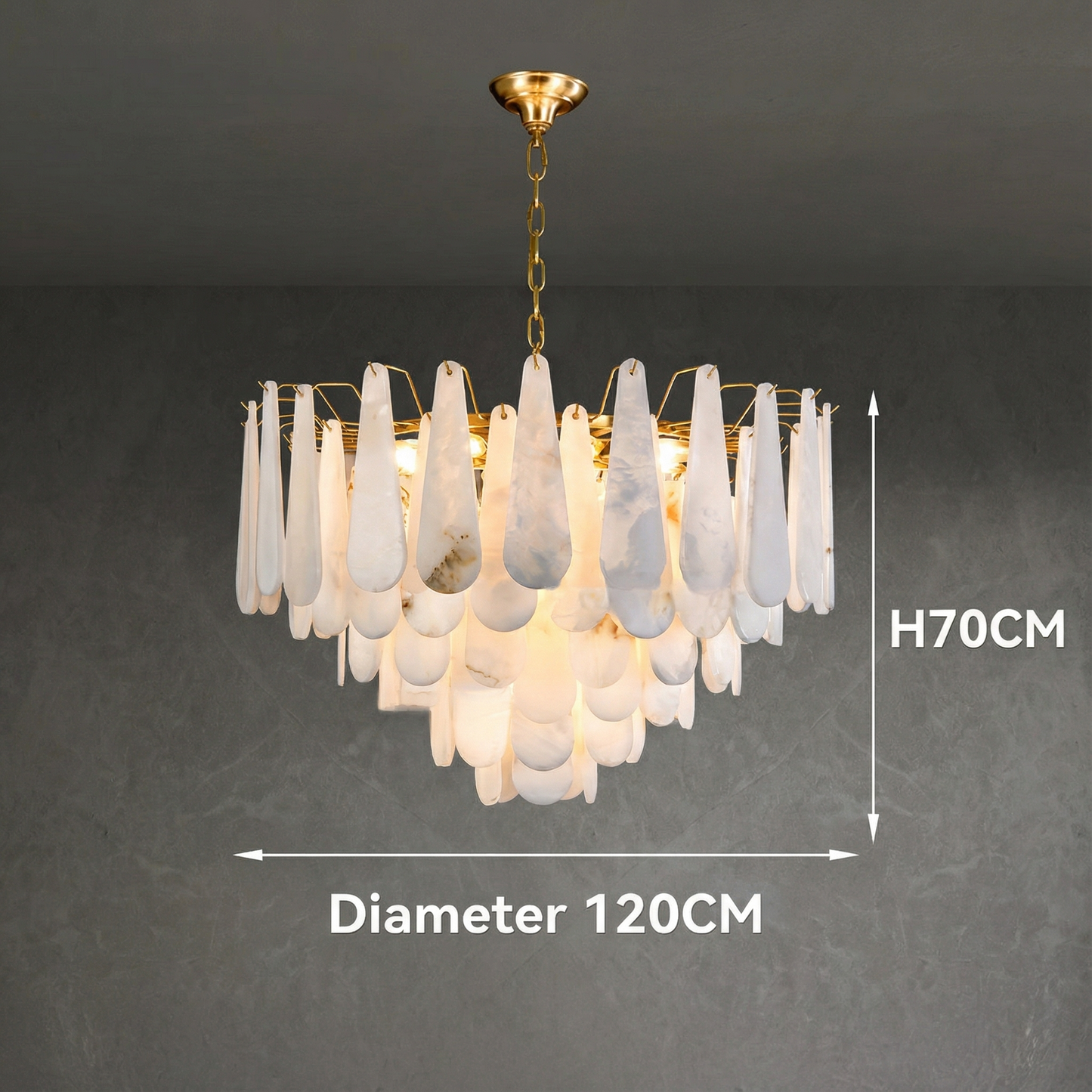 Premium French Marble Chandelier with Copper Perfect Lighting for All Spaces