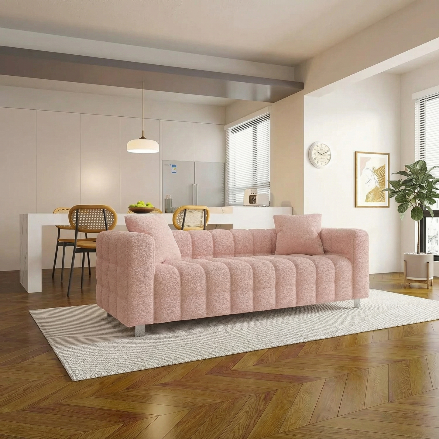 Luxurious Fluffy Boucle Couch Sofa Perfect for Any Living Room or Bedroom