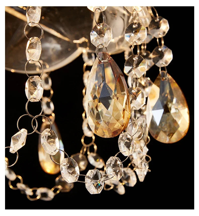 Luxury Crystal Ceiling Lamps Shine Bright in Your Bedroom & Dining Room with LED Elegance