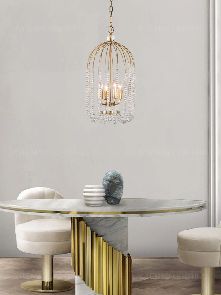Unique Crystal Tassel Chandelier for Bedroom, Dining Room, or Kitchen