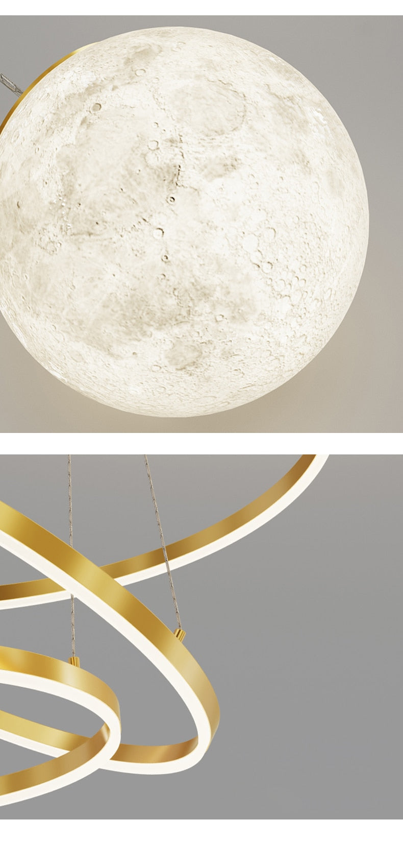 Modern Minimalist LED Ceiling Chandelier for Living Room, Bedroom, or Dining Room