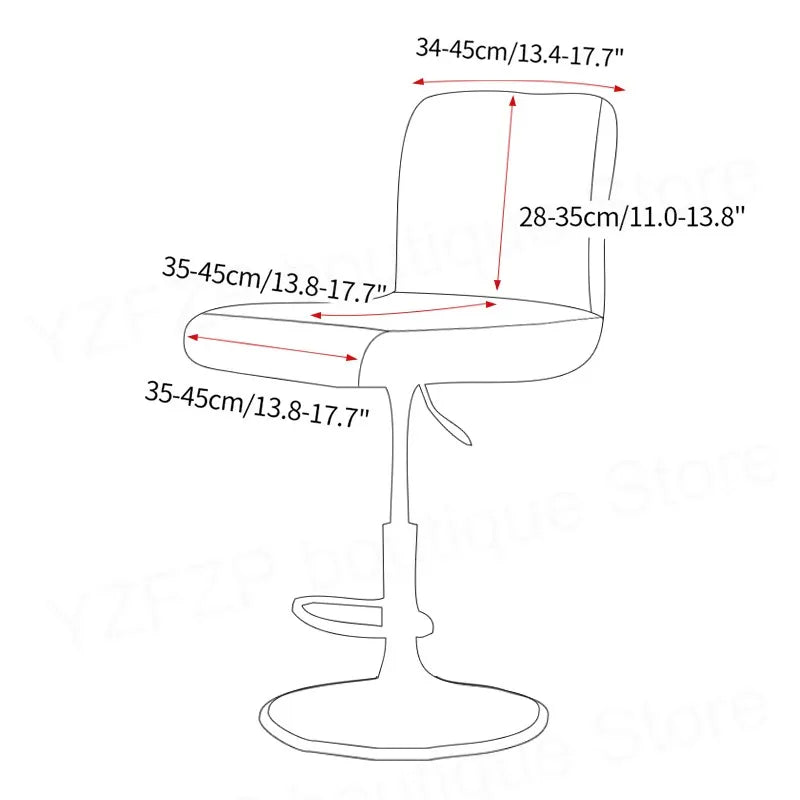 Jacquard Fabric Bar Magic Chair Cover