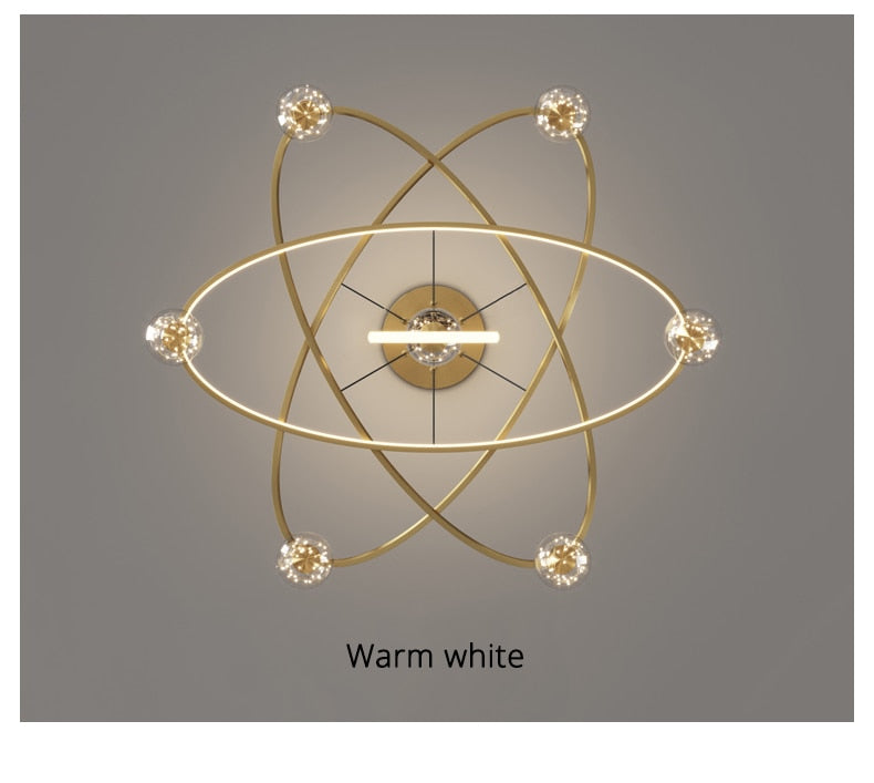 Modern Minimalist LED Ceiling Chandelier for Living Room, Bedroom, or Dining Room